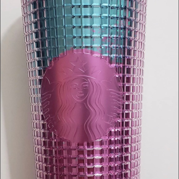 1 Starbucks 2021 Summer Pink & Blue 24oz Studded Venti Tumbler - Picture 3 of 9